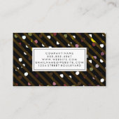 Moderne Streifen und Dochttextur Visitenkarte (Rückseite)