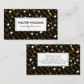 Moderne Streifen und Dochttextur Visitenkarte (Vorne/Hinten)