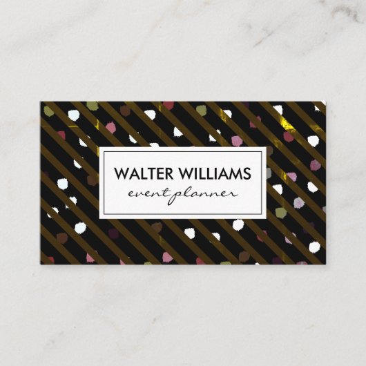 Moderne Streifen und Dochttextur Visitenkarte (Vorderseite)