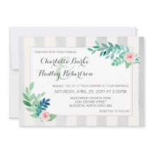 Moderne Streifen und florale Hochzeit