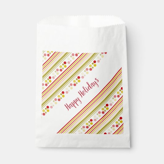 Moderne Streifen und Polka Dot Geschenktütchen (Vorderseite)