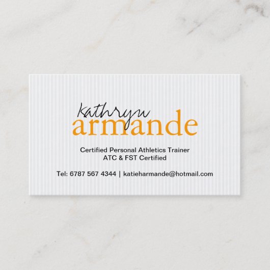 Moderne Streifen-Visitenkarte Visitenkarte (Vorderseite)