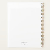 Moderne Streifen Weißer Schwarzer Kalender Planer  (Rückseite)