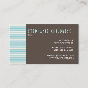 Moderne Streifen-zeitgenössische persönliche Visitenkarte
