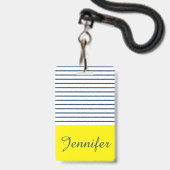 Moderne Streifenmuster Ausweis (Vorderseite mit Lanyard)