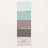 Moderne Streifenmuster Personalisiert Yogamatte (Vorderseite)