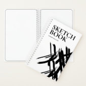Moderne Striche Sketch Personalisiert Notizblock (Innen)