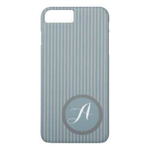 Moderne Strickblau Monogram Phone Case