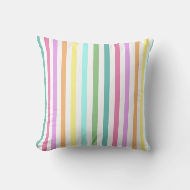 Moderne Strickfarben Kissen (Vorderseite)
