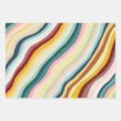 Moderne Strickkurven Set Geschenkpapier Set (Vorderseite)