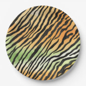 Moderne Stricktiger-Haut Print Big Cats feline Pappteller (Vorderseite)