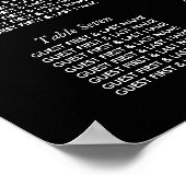 Moderne String-Leuchten, White & Gold-Seekarte Poster (Ecke)