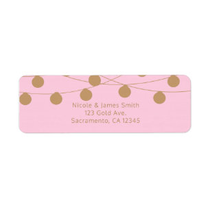 Moderne String-Lichter in Rosa und Gold Chic Einla