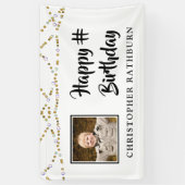 Moderne String Lights Brush Script-Foto Banner (Vertikal)