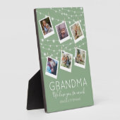 Moderne String Lights Foto Collage Plaque Fotoplatte (Seite)