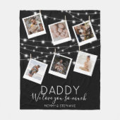 Moderne String Lights FotoCollage Fleecedecke (Vorderseite)