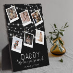 Moderne String Lights FotoCollage Fotoplatte<br><div class="desc">Spezielle personalisierte 6 Decke, ein Geschenk von wertvollen Erinnerungen, die für immer behalten werden können. Die Plakette verfügt über 6 Fotos, der Vorlagentext lautet "DADDY, I LIEBE YOU SO VICH", aber dies kann auf jeden Verwandten geändert werden und ist absigniert mit wem es kommt. Ein tolles Geschenk für Väter Tag,...</div>