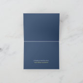 Moderne String Lights, Gelb & Weiß Wedding Dankeskarte (Innenseite)