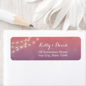 Moderne String Lights Hochzeit-Rücksendeadresse (Insitu)