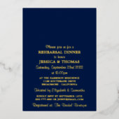 Moderne String Lights Hochzeitstag Probe Dinner Re Folieneinladung (Vorderseite)