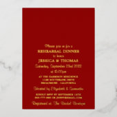 Moderne String Lights Hochzeitstag Probe Dinner Re Folieneinladung (Vorderseite)