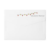 Moderne String Lights, Red & Gold Wedding (Rückseite)