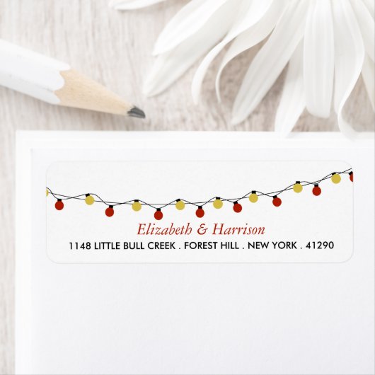 Moderne String Lights, Red & Gold Wedding (Insitu)