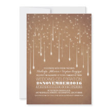 Moderne String Lights Romantische Hochzeitseinladu