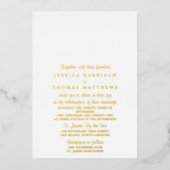 Moderne String Lights Wedding Real Folieneinladung (Vorderseite)