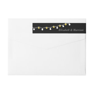 Moderne String Lights, White & Gold Wedding