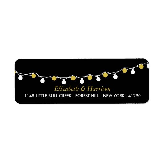 Moderne String Lights, White & Gold Wedding (Vorne)