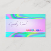 Moderne Strip-, Dots Hologrphic Loyalty Card Treuekarte (Vorderseite)