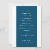 Moderne Strip GRAD High School | Foto Class of Ankündigung (Rückseite)