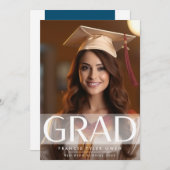 Moderne Strip GRAD High School | Foto Class of Ankündigung (Vorne/Hinten)