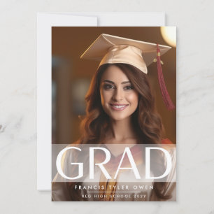 Moderne Strip GRAD High School   Foto Class of Ankündigung