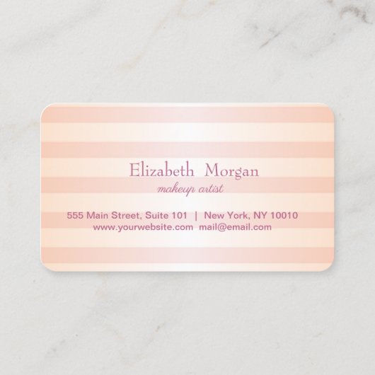 Moderne Strip Makeup Loyalty Card Treuekarte (Rückseite)