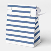 Moderne Stripe Ahoy Boy Whale Sailboat Babydusche Geschenkschachtel (Rückseite)