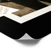 Moderne Stripe Frame Evergreen Weihnachtsbaum Foto Poster (Ecke)