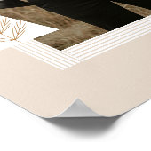 Moderne Stripe Frame Evergreen Weihnachtsbaum Foto Poster (Ecke)