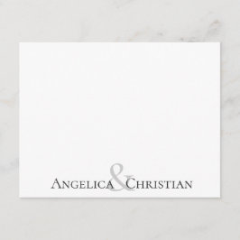 Moderne Stripes Paare Personalisiert Stationery Mitteilungskarte
