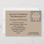 Moderne Stripes Retirement-Party Einladung (Rückseite)