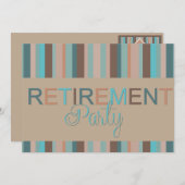 Moderne Stripes Retirement-Party Einladung (Vorne/Hinten)