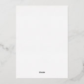 Moderne Stripmuster Minimalistische Hochzeit Folieneinladung (Rückseite)