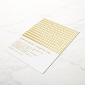 Moderne Stripmuster Minimalistische Hochzeit Folieneinladung (Gedreht)