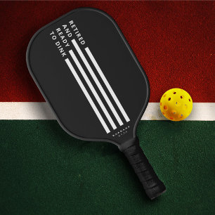 Moderne Strippenruhe müde Bereit zu trinken Pickleball Schläger