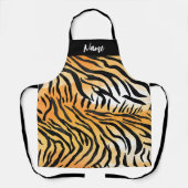 Moderne Stripte Tigerfelle Druckfeline Schürze (Vorderseite)