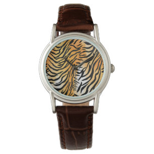 Moderne Stripte Tigerfelle Print big cats feline a Armbanduhr