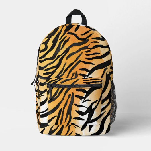 Moderne Stripte Tigerfelle Print big cats feline a Bedruckter Rucksack (Vorderseite)