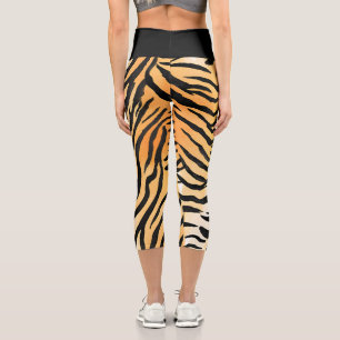 Moderne Stripte Tigerfelle Print big cats feline a Capri Leggings