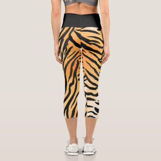 Moderne Stripte Tigerfelle Print big cats feline a Capri Leggings